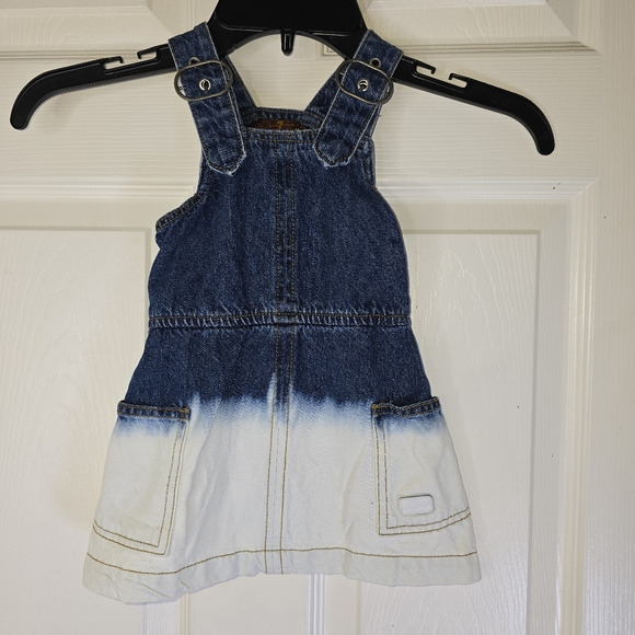7 For All Mankind Other - Denim Blue and White Girls Jumper Dress 7‎ For All Mankind 18mos